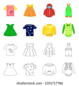 Vector design of fashion and garment symbol. Collection of fashion and cotton stock symbol for web.