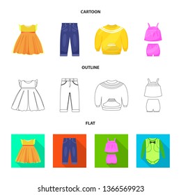 Vector design of fashion and garment symbol. Set of fashion and cotton stock symbol for web.
