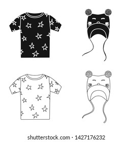 Vector design of fashion and garment symbol. Collection of fashion and cotton stock symbol for web.
