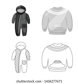 Vector design of fashion and garment symbol. Collection of fashion and cotton stock symbol for web.