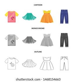 Vector design of fashion and garment symbol. Collection of fashion and cotton stock symbol for web.