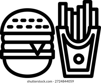Diseño de Vector Estilo de icono de comida rápida