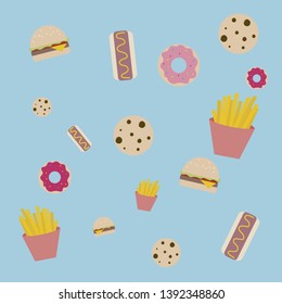 Vector design. Fast food icons - Vector