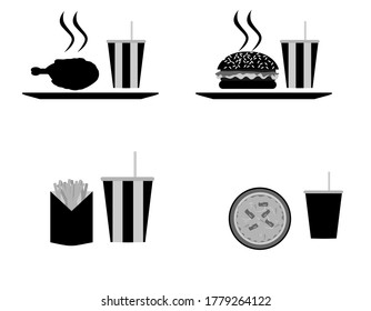 Vector design with Fast food set