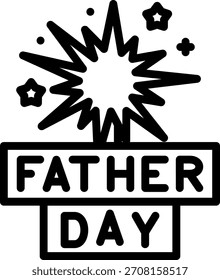 Diseño de Vector Día del Padre Estilo de icono