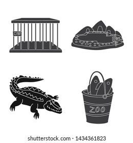 Vector design of fauna and entertainment logo. Collection of fauna and park stock vector illustration.