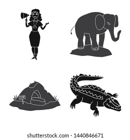 Vector design of fauna and entertainment logo. Collection of fauna and park vector icon for stock.
