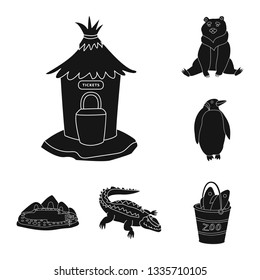 Vector design of fauna and entertainment symbol. Collection of fauna and park stock vector illustration.