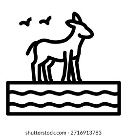 Estilo de ícone da fauna do projeto do vetor