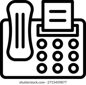 Estilo de icono de fax de diseño de Vector
