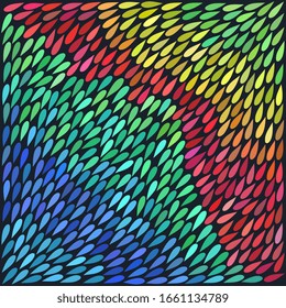 vector design of feather spread surface background