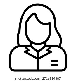 Vektordesign weiblich Client-Symbolstil