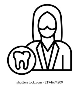 Vector Design Female Dentist Icon Style