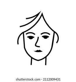 vector design, female face shape illustration