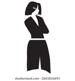 Diseño de Vector de Elementos de icono de modelo femenino