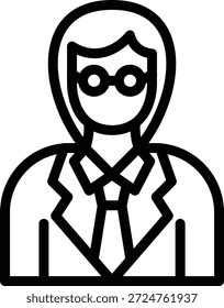 Vector Diseño Profesor femenino Icon Style