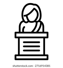 Vector Design Female Witnness Icon Style