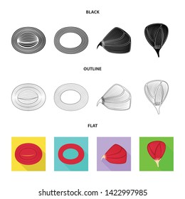Vector design of fiber and muscular icon. Set of fiber and body  stock vector illustration.