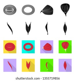 Vector design of fiber and muscular logo. Set of fiber and body  vector icon for stock.