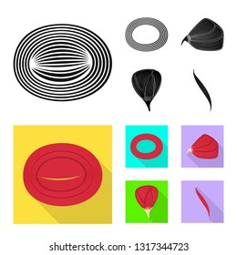 Vector design of fiber and muscular sign. Collection of fiber and body  vector icon for stock.