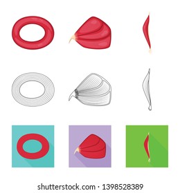 Vector design of fiber and muscular sign. Set of fiber and body  vector icon for stock.