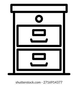 Estilo do ícone do gabinete do arquivo de design de vetor