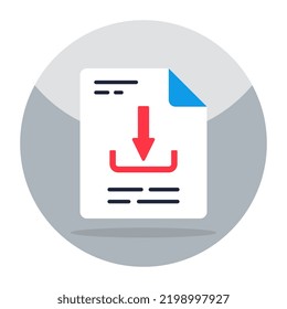 Vector design of file download 