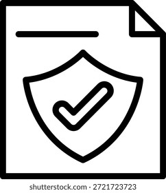 Estilo de icono de protección de archivos de diseño de Vector