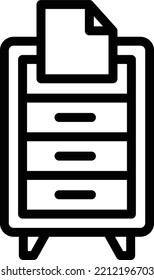 Vector Design Filing Cabinet Icon Style