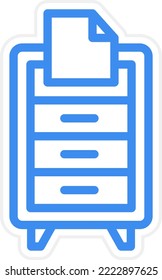 Vector Design Filing Cabinet Icon Style