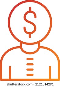 Diseño de vectores Estilo de iconos del Asesor financiero