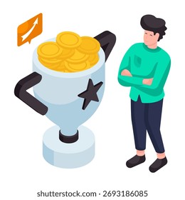Projeto vetorial do prêmio financeiro 