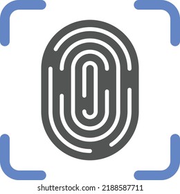 Estilo de icono de huella digital de diseño de vectores