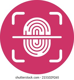 Diseño de vectores Estilo de icono de digitalización de huellas digitales