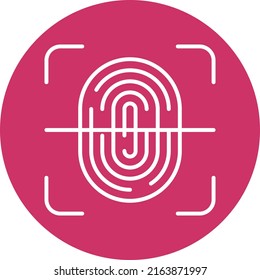 Vector Design Fingerprint Scan Icon Style