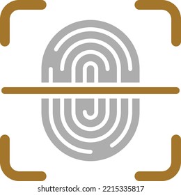 Vector Design Fingerprint Scan Icon Style