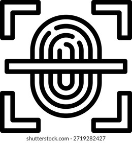 Symbolstil für Fingerabdrucksuche im Vektordesign