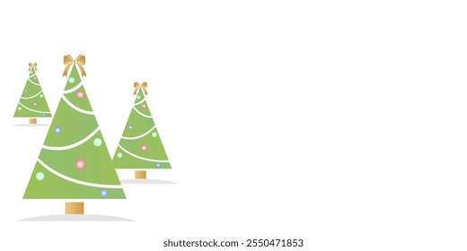 vector design of fir tree and ribbon, for christmas banner 