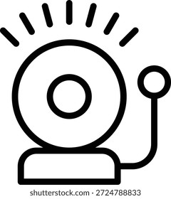 Estilo de icono de alarma de incendio de diseño de Vector