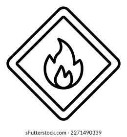Vector Design Fire Hazard Icon Style