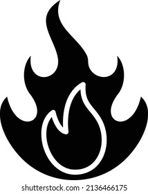 Estilo de icono de fuego de diseño de vectores