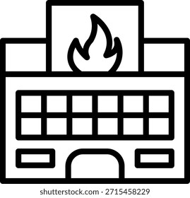 Estilo de icono de estación de fuego de diseño de Vector