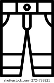 Vektordesign Feuerwehrhose Symbolstil