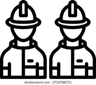 Vectordesign Firefighter Team-Symbolstil