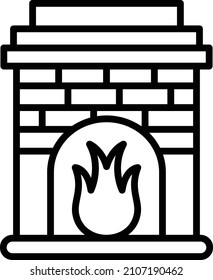 Vektordesign-Fireplace-Symbol-Stil