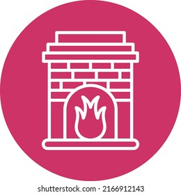 Vector Design Fireplace Icon Style