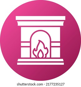 Vector Design Fireplace Icon Style