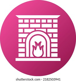 Vector Design Fireplace Icon Style