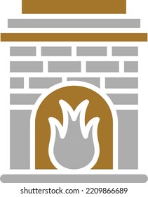 Diseño de vectores Estilo de icono de chimenea