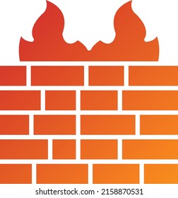 Estilo de icono del cortafuegos de diseño de vectores